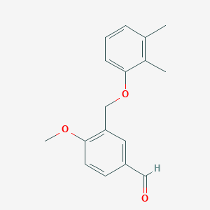 molecular formula C17H18O3 B187322 3-[(2,3-Dimethylphenoxy)methyl]-4-methoxybenzaldehyde CAS No. 438530-90-6