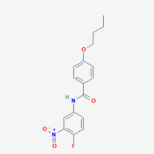 molecular formula C17H17FN2O4 B187325 4-butoxy-N-(4-fluoro-3-nitrophenyl)benzamide CAS No. 6181-08-4