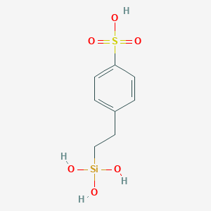 B187332 Benzenesulfonic acid, 4-[2-(trihydroxysilyl)ethyl]- CAS No. 143282-00-2