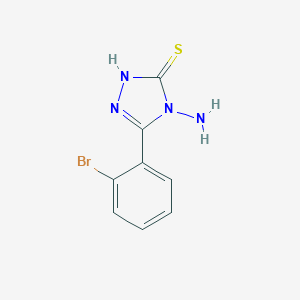 molecular formula C8H7BrN4S B187333 4-amino-5-(2-bromophenyl)-4H-1,2,4-triazole-3-thiol CAS No. 61055-40-1