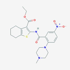 Ethyl 2-[[2-(4-methylpiperazin-1-yl)-5-nitrobenzoyl]amino]-4,5,6,7-tetrahydro-1-benzothiophene-3-carboxylate