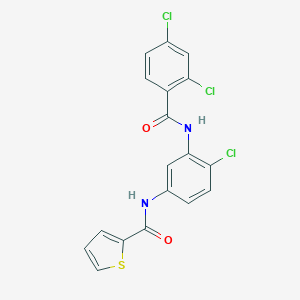 N-[4-chloro-3-[(2,4-dichlorobenzoyl)amino]phenyl]thiophene-2-carboxamide
