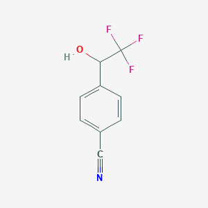 molecular formula C9H6F3NO B018735 4-(2,2,2-Trifluoro-1-hydroxyethyl)benzonitrile CAS No. 107018-37-1