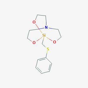 5-(Phenylsulfanylmethyl)-4,6,11-trioxa-1-aza-5-silabicyclo[3.3.3]undecane
