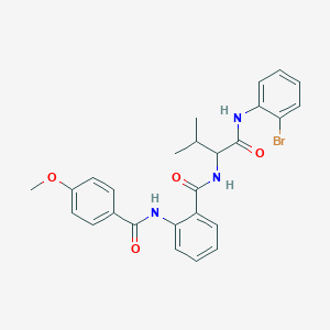 N-[1-(2-Bromoanilino)-3-methyl-1-oxobutan-2-yl]-2-(4-methoxybenzamido)benzamide