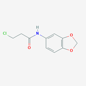 molecular formula C10H10ClNO3 B187370 N-(1,3-benzodioxol-5-yl)-3-chloropropanamide CAS No. 83449-17-6