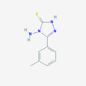 molecular formula C9H10N4S B187373 4-amino-5-(3-methylphenyl)-4H-1,2,4-triazole-3-thiol CAS No. 105576-60-1