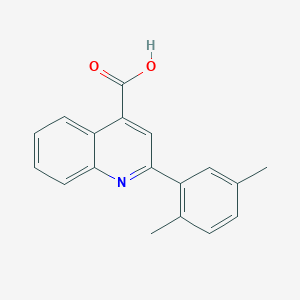 molecular formula C18H15NO2 B187376 2-(2,5-Dimethylphenyl)quinoline-4-carboxylic acid CAS No. 20389-07-5