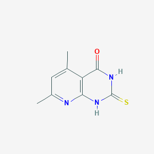 molecular formula C9H9N3OS B187379 2-Mercapto-5,7-dimethyl-pyrido[2,3-d]pyrimidin-4-ol CAS No. 49600-56-8