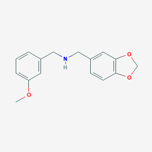 molecular formula C16H17NO3 B187401 1-(1,3-benzodioxol-5-yl)-N-(3-methoxybenzyl)methanamine CAS No. 355816-11-4