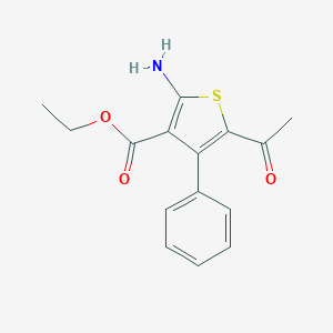 molecular formula C15H15NO3S B187415 Ethyl 5-acetyl-2-amino-4-phenylthiophene-3-carboxylate CAS No. 122835-45-4