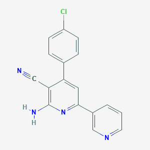 2-Amino-4-(4-chlorophenyl)-6-pyridin-3-ylpyridine-3-carbonitrile