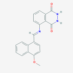 5-{[(e)-(4-Methoxy-1-naphthyl)methylene]amino}-2,3-dihydrophthalazine-1,4-dione