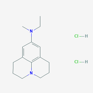 molecular formula C15H24Cl2N2 B018744 Ethylamine, N-methyl-N-(2,3,6,7-tetrahydro-1H,5H-benzo(ij)quinolizin-9-yl)-, dihydrochloride CAS No. 101418-34-2