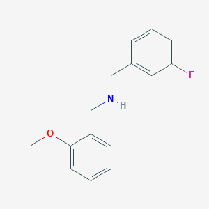 molecular formula C15H16FNO B187440 (3-Fluorobenzyl)(2-methoxybenzyl)amine CAS No. 355816-39-6