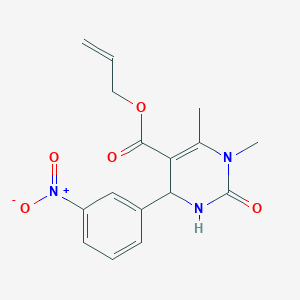 molecular formula C16H17N3O5 B187443 Prop-2-enyl 1,6-dimethyl-4-(3-nitrophenyl)-2-oxo-3,4-dihydropyrimidine-5-carboxylate CAS No. 5725-38-2