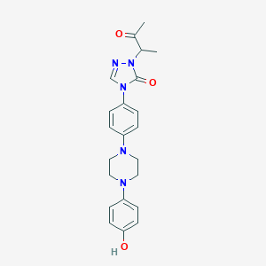molecular formula C22H25N5O3 B018748 2-[2-(3-Oxobutyl)]-4-{4-[4-(4-hydroxyphenyl)-piperazin-1-yl]-phenyl}-2,4-dihydro-[1,2,4-triazol-3-one CAS No. 112559-69-0