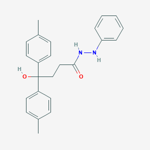 4-hydroxy-4,4-bis(4-methylphenyl)-N'-phenylbutanehydrazide
