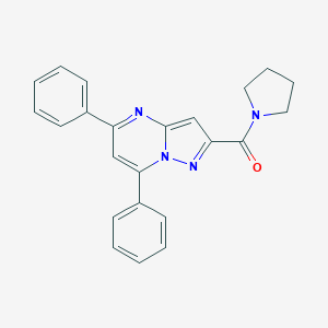 (5,7-Diphenyl-pyrazolo[1,5-a]pyrimidin-2-yl)-pyrrolidin-1-yl-methanone