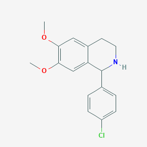 molecular formula C17H18ClNO2 B187498 1-(4-Chlorophenyl)-6,7-dimethoxy-1,2,3,4-tetrahydroisoquinoline CAS No. 55507-15-8