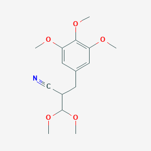 3,3-Dimethoxy-2-[(3,4,5-trimethoxyphenyl)methyl]propanenitrile