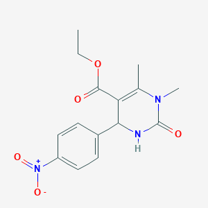 Ethyl 1,6-dimethyl-4-(4-nitrophenyl)-2-oxo-1,2,3,4-tetrahydropyrimidine-5-carboxylate