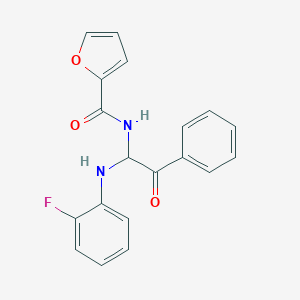 B187547 N-[1-[(2-Fluorophenyl)amino]-2-oxo-2-phenyl-ethyl]furan-2-carboxamide CAS No. 5535-11-5