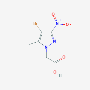 molecular formula C6H6BrN3O4 B187551 (4-溴-5-甲基-3-硝基-1H-吡唑-1-基)乙酸 CAS No. 345637-67-4
