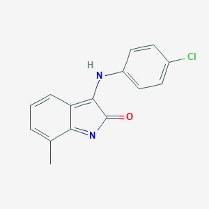 molecular formula C15H11ClN2O B187561 3-(4-Chloroanilino)-7-methylindol-2-one CAS No. 116344-34-4