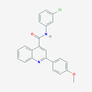 molecular formula C23H17ClN2O2 B187563 N-(3-chlorophenyl)-2-(4-methoxyphenyl)quinoline-4-carboxamide CAS No. 5544-61-6