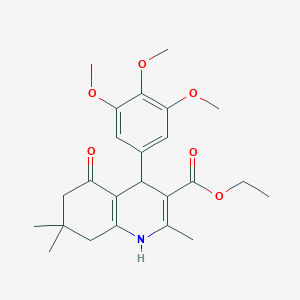 molecular formula C24H31NO6 B187567 Ethyl 2,7,7-trimethyl-5-oxo-4-(3,4,5-trimethoxyphenyl)-1,4,5,6,7,8-hexahydroquinoline-3-carboxylate CAS No. 78080-70-3