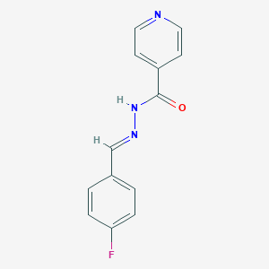 molecular formula C13H10FN3O B187571 N'-(4-fluorobenzylidene)isonicotinohydrazide CAS No. 86189-87-9