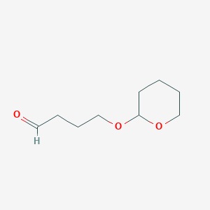 molecular formula C9H16O3 B018758 4-[(四氢-2H-吡喃-2-基)氧基]丁醛 CAS No. 54911-85-2