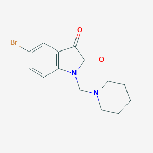 molecular formula C14H15BrN2O2 B187596 5-Bromo-1-(piperidin-1-ylmethyl)indole-2,3-dione CAS No. 13129-71-0
