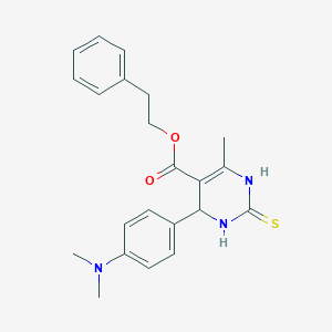 phenethyl 4-(4-dimethylaminophenyl)-6-methyl-2-sulfanylidene-3,4-dihydro-1H-pyrimidine-5-carboxylate