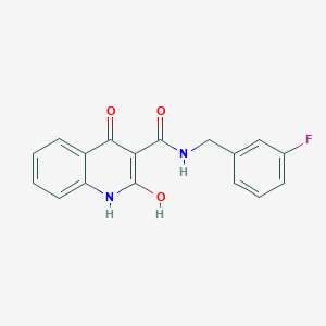 molecular formula C17H13FN2O3 B187604 4-Hydroxy-2-oxo-1,2-dihydro-quinoline-3-carboxylic acid 3-fluoro-benzylamide CAS No. 5236-59-9