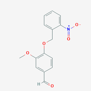 molecular formula C15H13NO5 B187627 3-Methoxy-4-[(2-nitrobenzyl)oxy]benzaldehyde CAS No. 331463-81-1