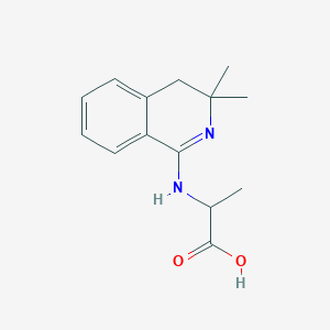 molecular formula C14H18N2O2 B187629 2-(3,3-Dimethyl-3,4-dihydro-isoquinolin-1-yl-amino)-propionic acid CAS No. 537049-19-7