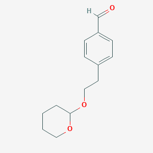 B187654 4-(2-((Tetrahydro-2H-pyran-2-yl)oxy)ethyl)benzaldehyde CAS No. 163164-46-3