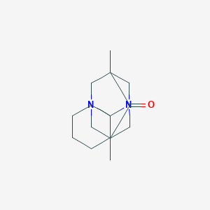 B187656 Spiro(cyclohexane-1,2'-(1,3)diazatricyclo(3.3.1.1(sup 3,7))decan)-6'-one, 5',7'-dimethyl- CAS No. 108790-80-3