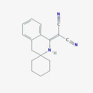 molecular formula C17H17N3 B187662 2-Spiro[2,4-dihydroisoquinoline-3,1'-cyclohexane]-1-ylidenepropanedinitrile CAS No. 5795-18-6