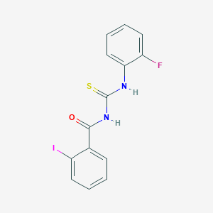 N-[(2-fluorophenyl)carbamothioyl]-2-iodobenzamide