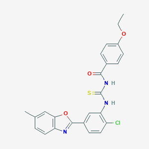 N-{[2-chloro-5-(6-methyl-1,3-benzoxazol-2-yl)phenyl]carbamothioyl}-4-ethoxybenzamide