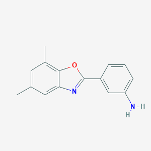 molecular formula C15H14N2O B187679 3-(5,7-Dimethyl-1,3-benzoxazol-2-yl)aniline CAS No. 293737-69-6