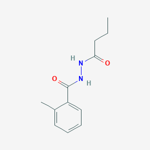 molecular formula C13H20N2O7S B187683 N'-butanoyl-2-methylbenzohydrazide CAS No. 5328-51-8