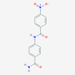 molecular formula C14H11N3O4 B187687 N-[4-(aminocarbonyl)phenyl]-4-nitrobenzamide CAS No. 93839-21-5