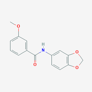 molecular formula C15H13NO4 B187697 N-(1,3-benzodioxol-5-yl)-3-methoxybenzamide CAS No. 5687-68-3