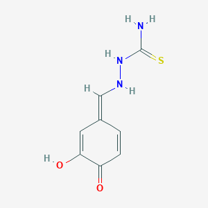 molecular formula C8H9N3O2S B187701 [[(E)-(3-hydroxy-4-oxocyclohexa-2,5-dien-1-ylidene)methyl]amino]thiourea CAS No. 22043-07-8