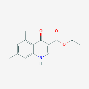 molecular formula C14H15NO3 B187719 4-羟基-5,7-二甲基喹啉-3-羧酸乙酯 CAS No. 93514-84-2