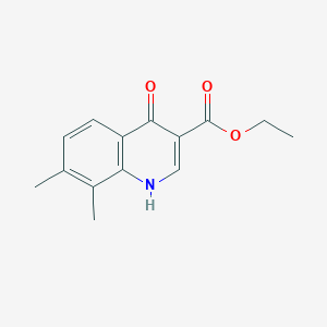 molecular formula C14H15NO3 B187720 Ethyl 4-hydroxy-7,8-dimethylquinoline-3-carboxylate CAS No. 53164-33-3